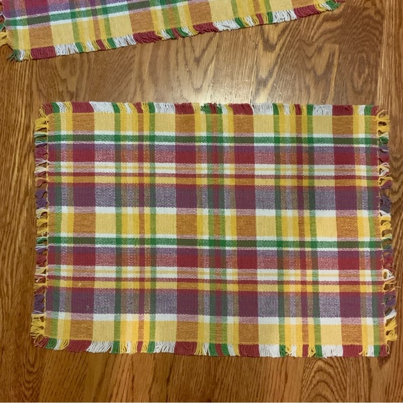 Placemats Plaid Windham Weavers Woven 13 X 19 Set of 4 NOS - Picture 3 of 5
